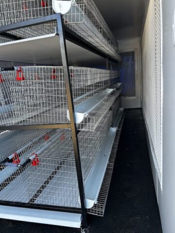 Egg production container conversion