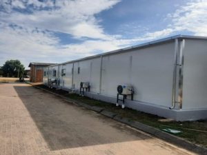 Prefab office building by East Rand Containers for modern and flexible workspace solutions.